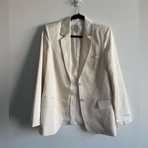 Mare Mare X Anthropologie Ivory Relaxed Blazer.